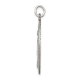 Sterling Silver Miraculous Medal Pendant with Virgin Mary and O Mary Conceived Prayer
