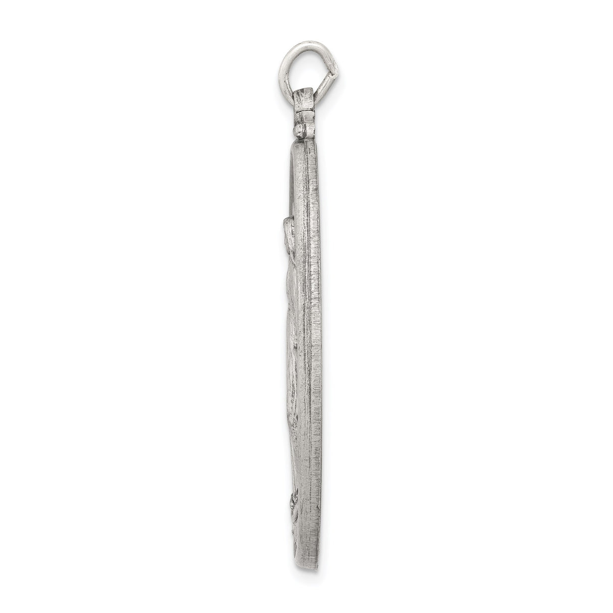 Sterling Silver Miraculous Medal Pendant Featuring Virgin Mary and 1830 Inscription