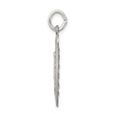 Sterling Silver Miraculous Medal Pendant with Virgin Mary and Prayer Inscription