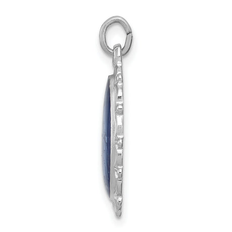 Sterling Silver Miraculous Medal Pendant with Virgin Mary and 1830 Date, Catholic Charm