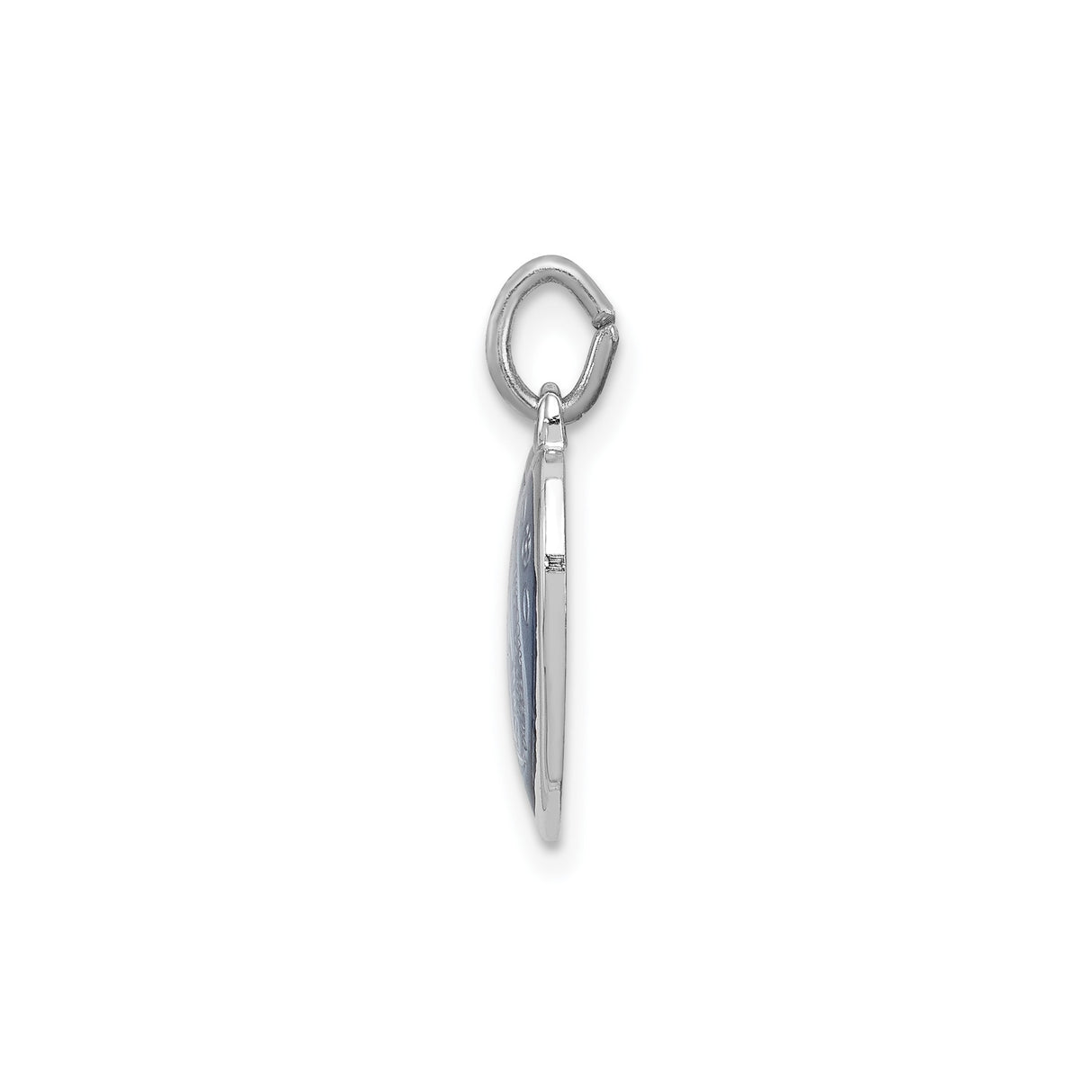 Sterling Silver Heart Pendant with Miraculous Medal and Virgin Mary Prayer Inscription