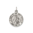 Sterling Silver Scapular Medal Pendant with Virgin Mary and Queen of Holy Scapular Inscription