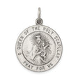 Sterling Silver Catholic Pendant with Crowned Virgin Mary and Scapular Medal