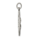 Queen of the Holy Scapular Medal Charm Pendant in Real 925 Sterling Silver