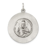 Queen of the Holy Scapular Medal Charm Pendant in Real 925 Sterling Silver