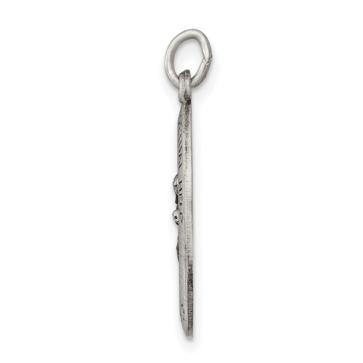 Sterling Silver Our Lady of Perpetual Help Medal Pendant Featuring Virgin Mary and Jesus