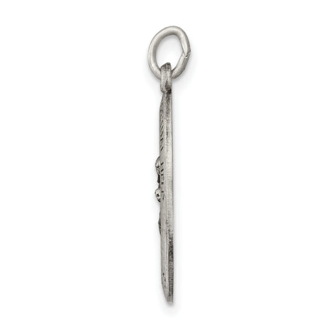 Sterling Silver Our Lady of Perpetual Help Medal Pendant Featuring Virgin Mary and Jesus