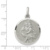 Saint Christopher Medal Charm Pendant in Real 925 Sterling Silver