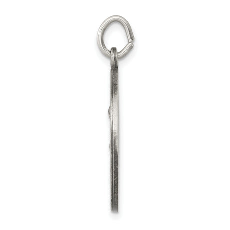 Sterling Silver Saint Anthony Medal Pendant with Raised Image and Pray for Us Text