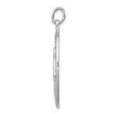 Saint Anthony Pray For Us Words Oval Charm Pendant in Real 925 Sterling Silver