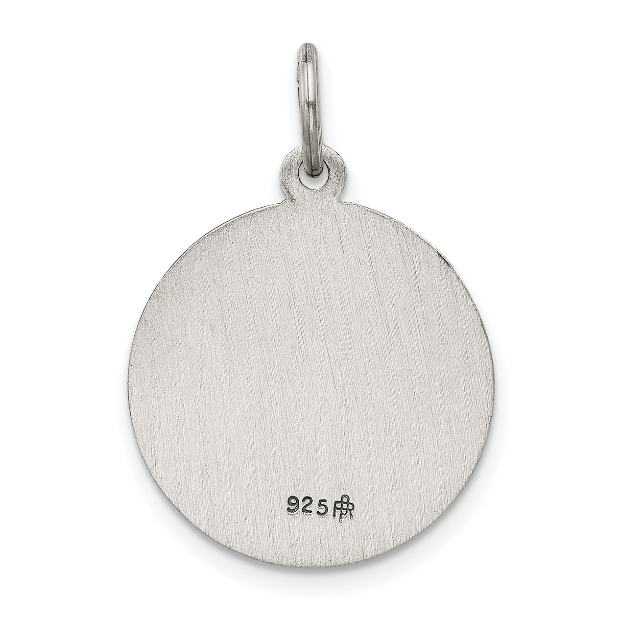 Saint Barbara Pray For Us Words Charm Pendant in Real 925 Sterling Silver