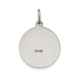 Sterling Silver Saint Francis of Assisi Medal Pendant, Catholic Patron Saint Charm