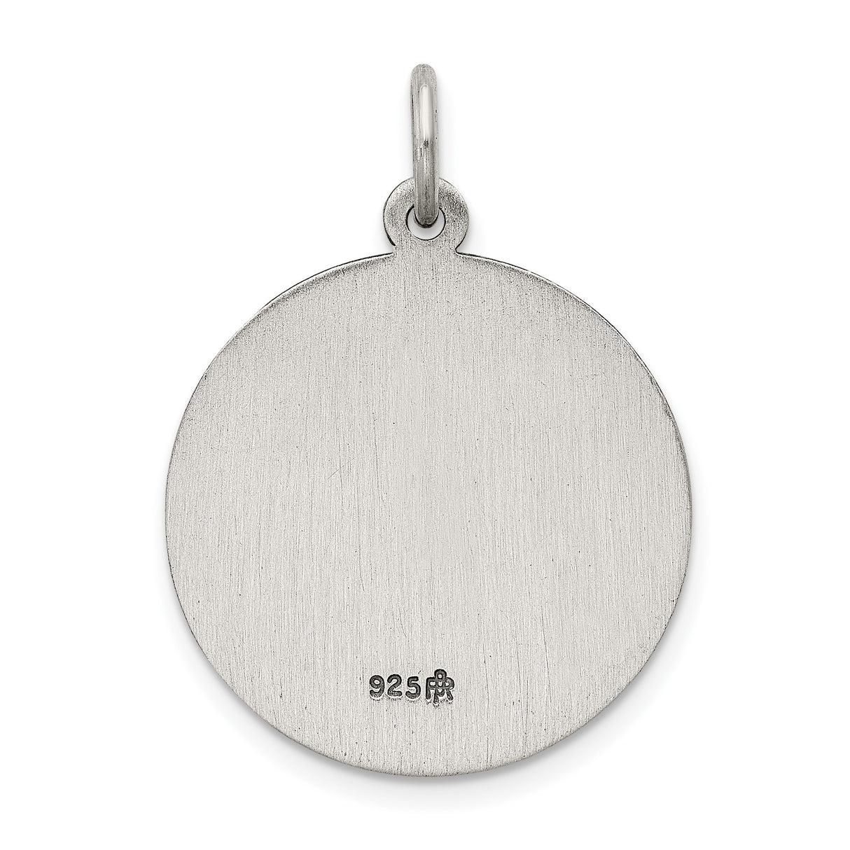 Sterling Silver Saint Francis of Assisi Pendant with Cross and Inscription