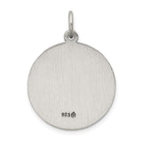 Sterling Silver Saint Francis of Assisi Pendant with Cross and Inscription
