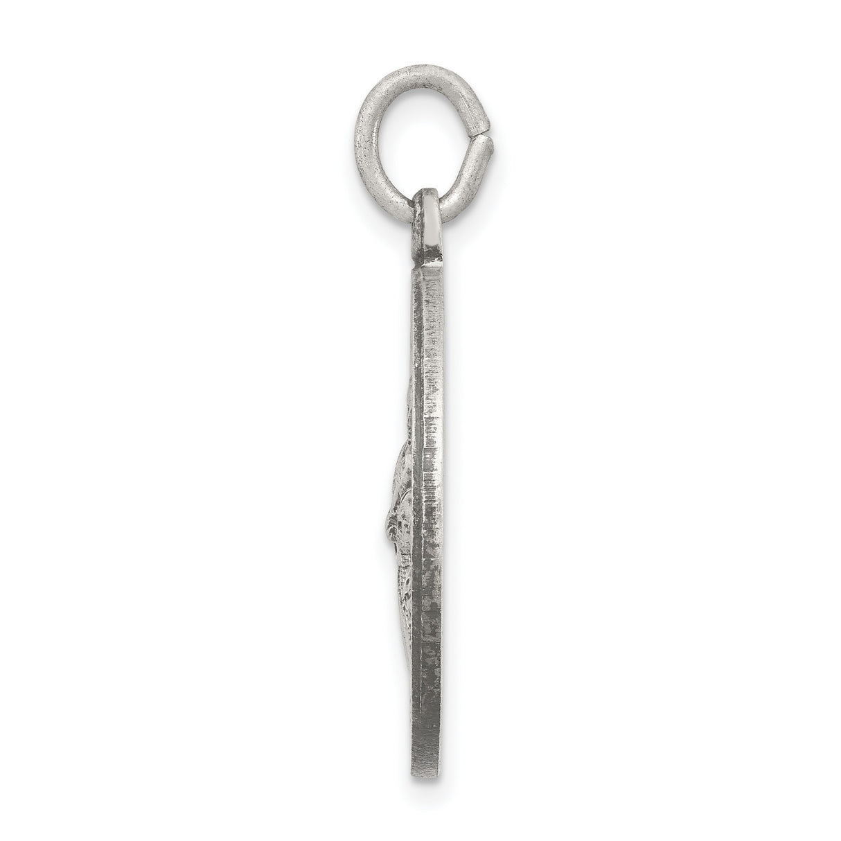 Sterling Silver Saint Gerard Pendant with Cross and Lily Symbol, Catholic Medal for Mothers