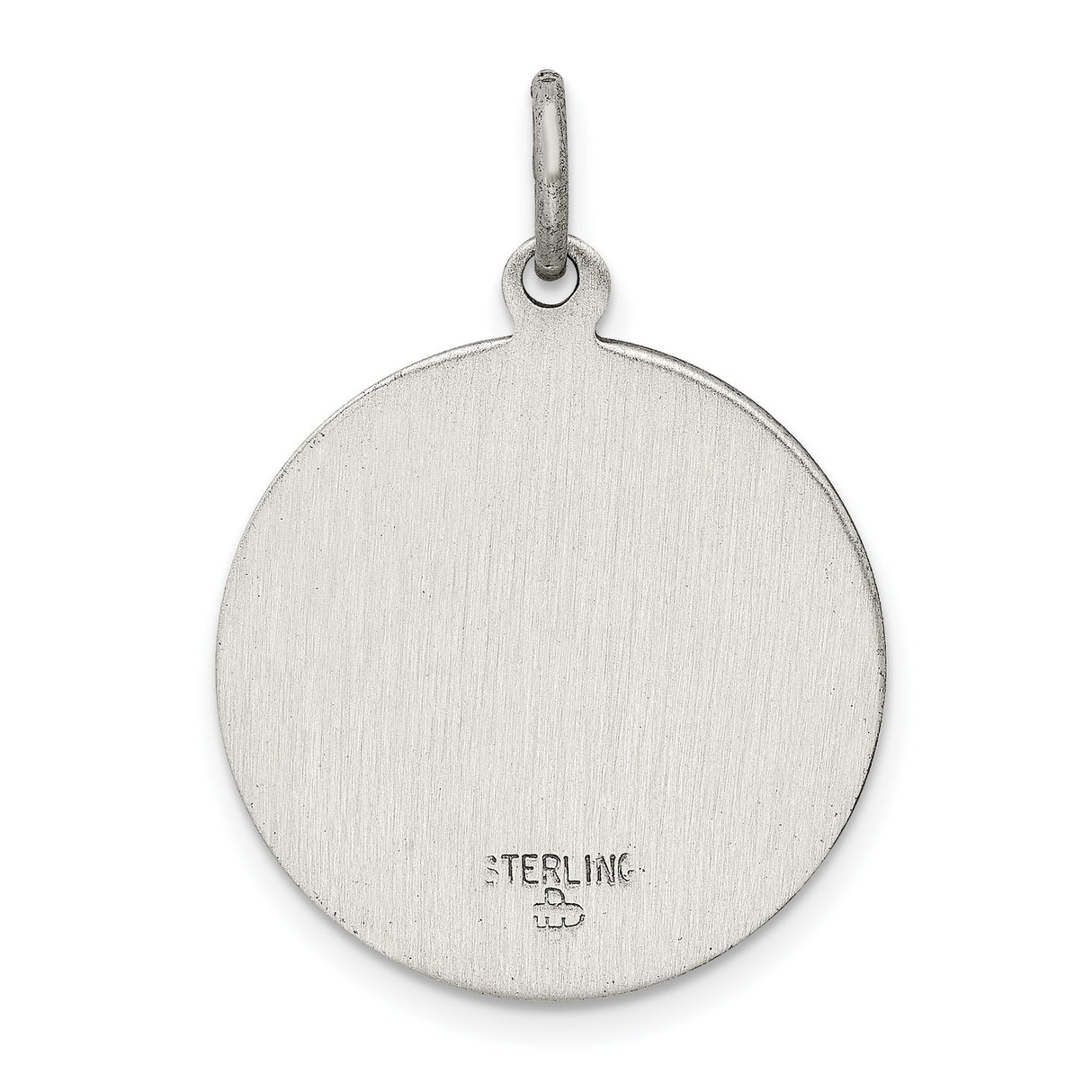 Sterling Silver Saint Gerard Pendant with Cross and Lily Symbol, Catholic Medal for Mothers