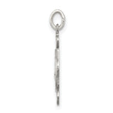 Saint Florian Protect Us Words Firefighter Badge Charm Pendant in Real 925 Sterling Silver
