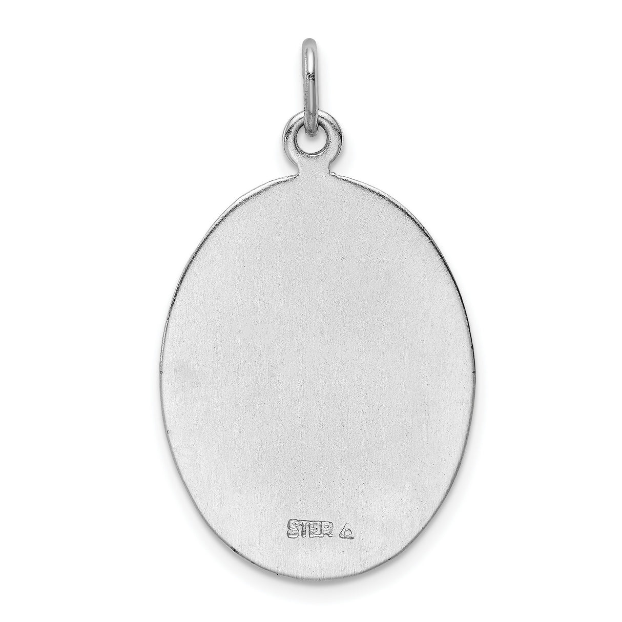 Saint Joseph Pray For Us Words Oval Charm Pendant in Real 925 Sterling Silver
