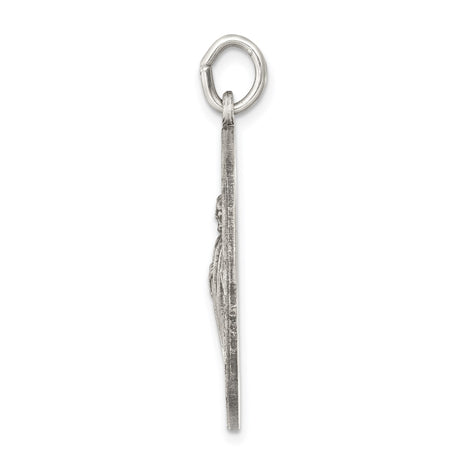 Sterling Silver Saint Jude Thaddeus Pendant with Raised Image, Pray for Us Text