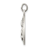 Saint Jude Thaddeus Pray For Us Words Charm Pendant in Real 925 Sterling Silver