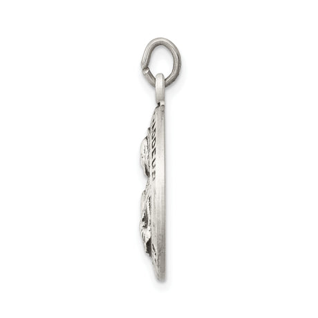 Sterling Silver Saint Jude Thaddeus Medal Pendant, Catholic Christian Devotional Charm