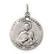 Saint Jude Thaddeus Pray For Us Words Charm Pendant in Real 925 Sterling Silver