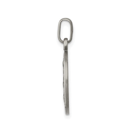 Sterling Silver Saint Michael Pendant with Angel Wings and Sword, Christian Medal
