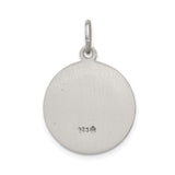 Sterling Silver Saint Patrick Medal Pendant with Pray For Us Engraving, Christian Religious Charm