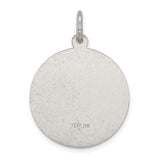 Sterling Silver Saint Theresa Medal Pendant with Roses for Women
