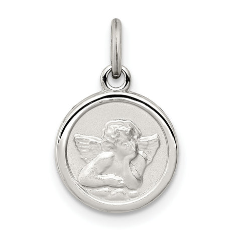 Angel Medal Charm Pendant in Real 925 Sterling Silver