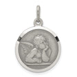 Antiqued Raphael Angel Charm Pendant in Real 925 Sterling Silver