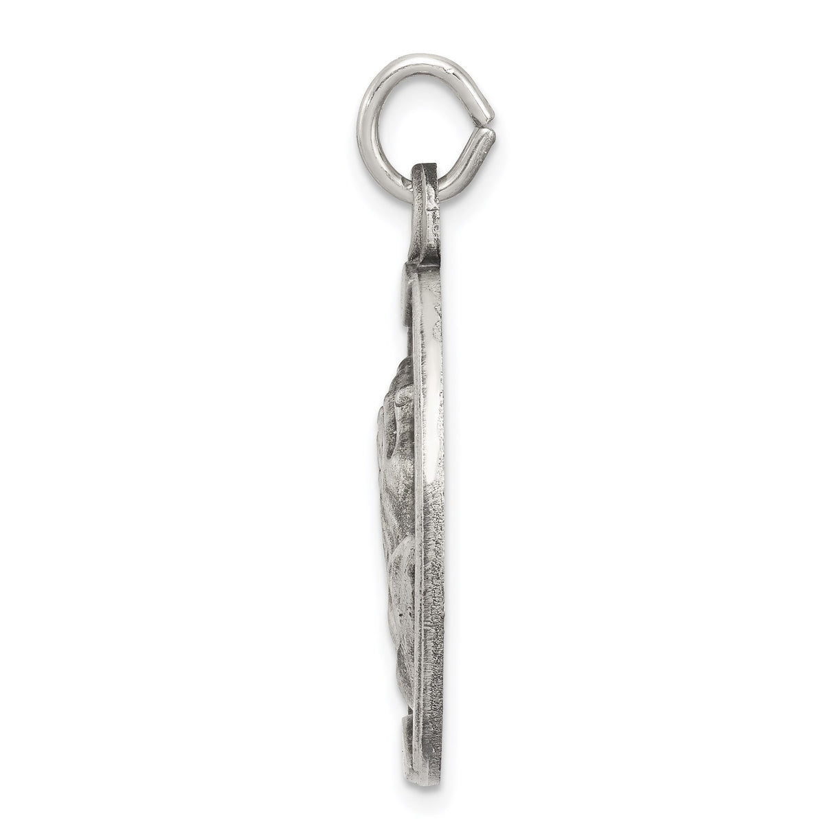 Sterling Silver Praying Hands Pendant, Raised Religious Design, Christian Symbol for Faith and Devotion
