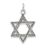 Sterling Silver Star of David Pendant, Jewish Religious Symbol for Men and Women