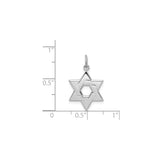 Sterling Silver Star of David Pendant with Interlocking Design, Jewish Faith Symbol