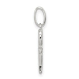 Solid 3-D Chai Life Symbol Charm Pendant in Real 925 Sterling Silver