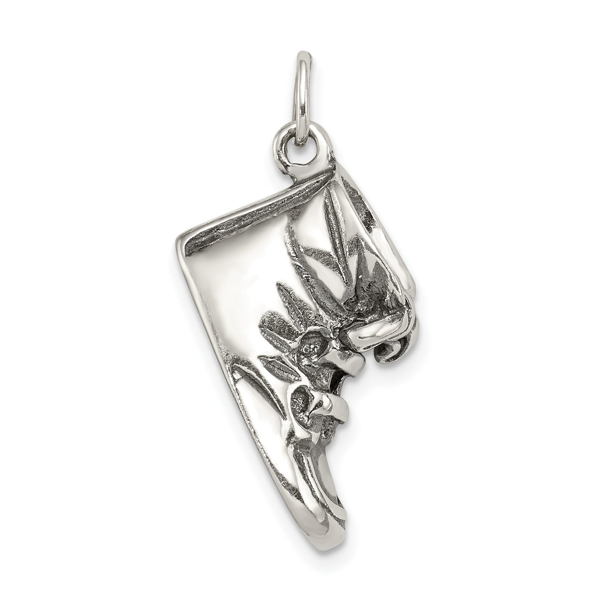 Sterling Silver Arizona State Pendant with Headdress Motif, Tribal Southwestern Design