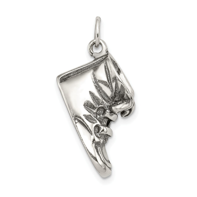 Sterling Silver Arizona State Pendant with Headdress Motif, Tribal Southwestern Design
