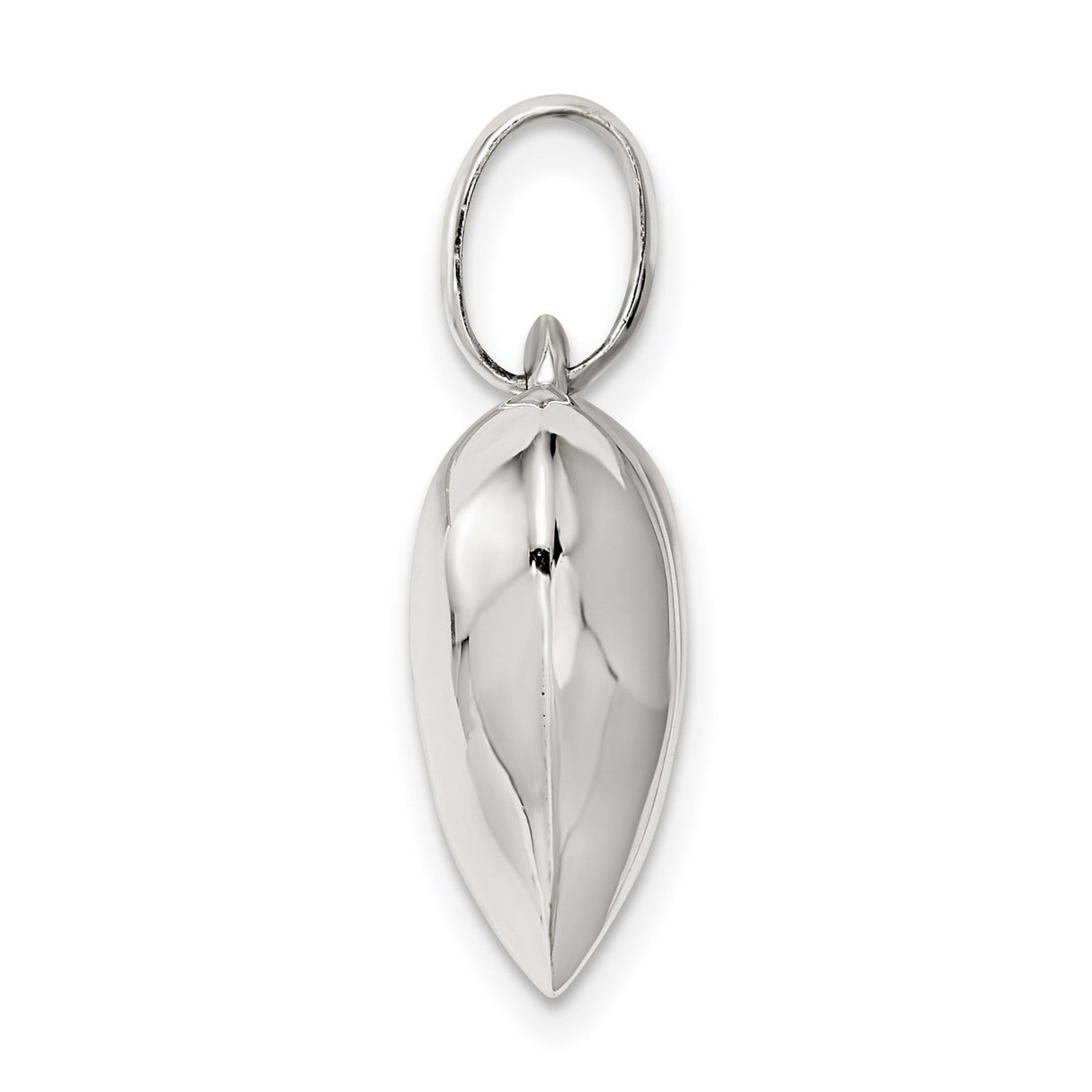 Sterling Silver Heart Pendant, Smooth Polished Finish, Minimalist Love Jewelry for Women