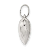 Sterling Silver Heart Pendant, Smooth Polished Finish, Minimalist Love Jewelry for Women