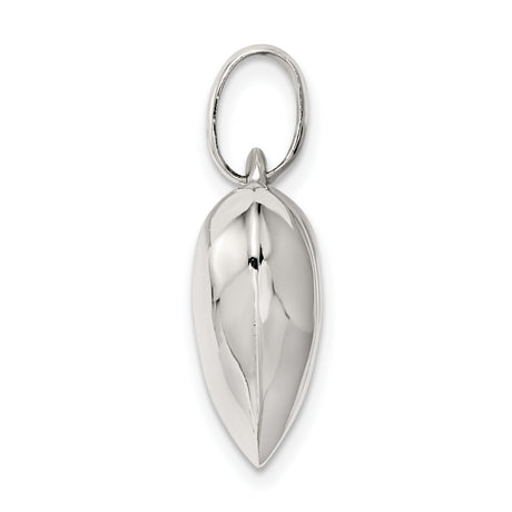 Sterling Silver Heart Pendant, Smooth Polished Finish, Minimalist Love Jewelry for Women