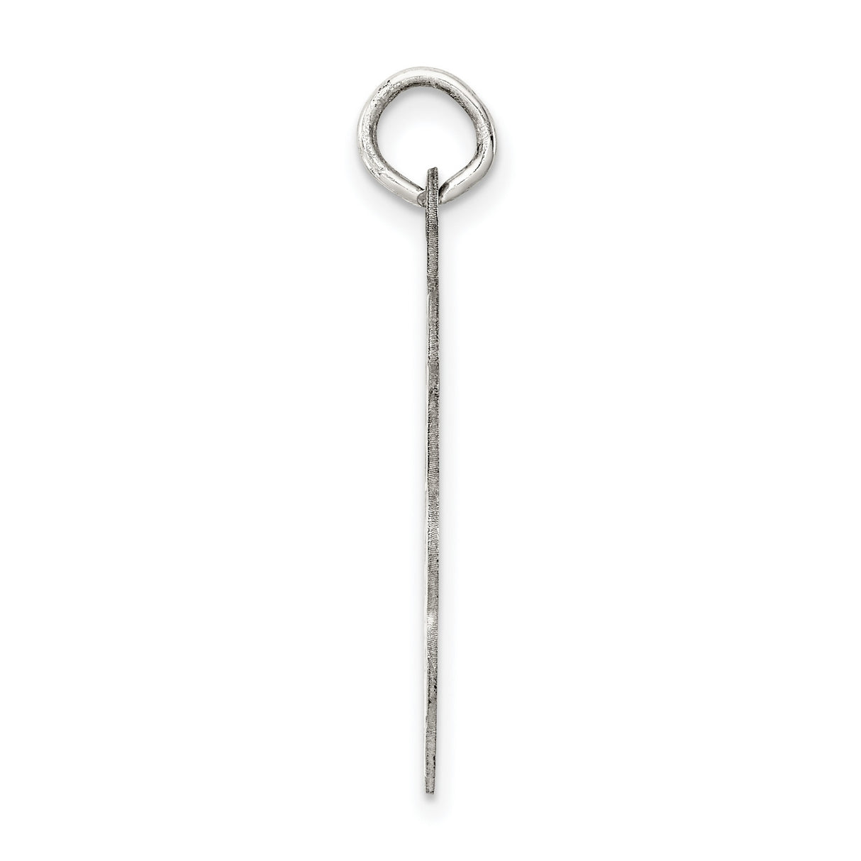Confirmation Word and Latin Cross Faceted Disc Charm Pendant in Real 925 Sterling Silver