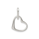 Sterling Silver Heart Pendant with Intertwined Open Hearts, Romantic Minimalist Design