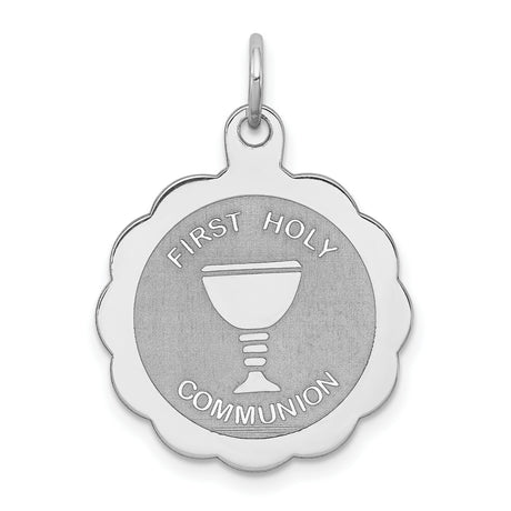 Sterling Silver Chalice Pendant with Religious Symbol for First Communion Ceremony