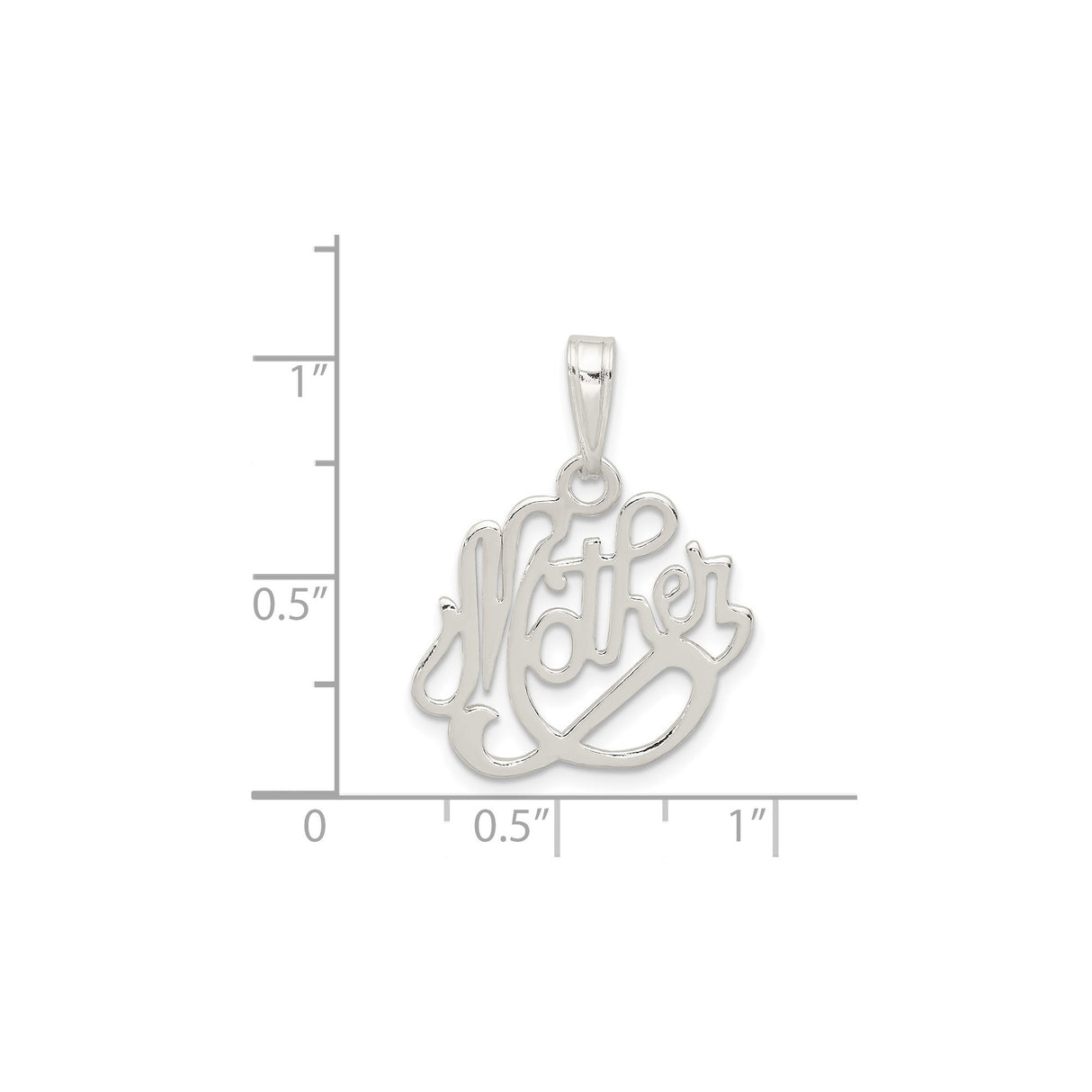 Mother Charm Pendant in Real 925 Sterling Silver