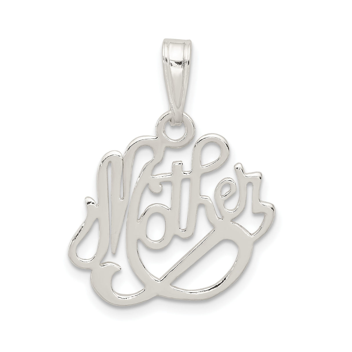 Mother Charm Pendant in Real 925 Sterling Silver