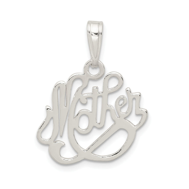 Mother Charm Pendant in Real 925 Sterling Silver