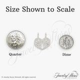 Sterling Silver Pendant Set with Heart and Abstract Tree Design, Mother Daughter Split Charm Jewelry