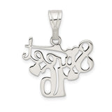 Sterling Silver Sweet Sixteen Pendant with Heart Accents, Milestone Charm for Teen Girl