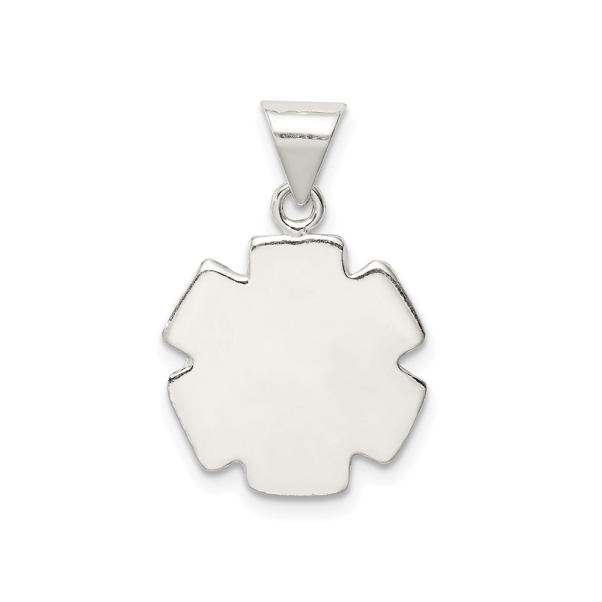 Sterling Silver Medical Alert Pendant with Star of Life and Rod of Asclepius Symbol