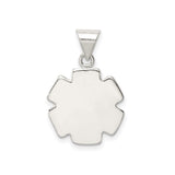 Sterling Silver Medical Alert Pendant with Star of Life and Rod of Asclepius Symbol